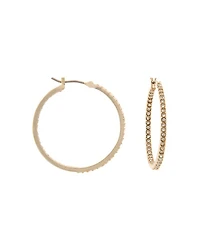 Pavé Small Gold-Tone Hoop Earrings