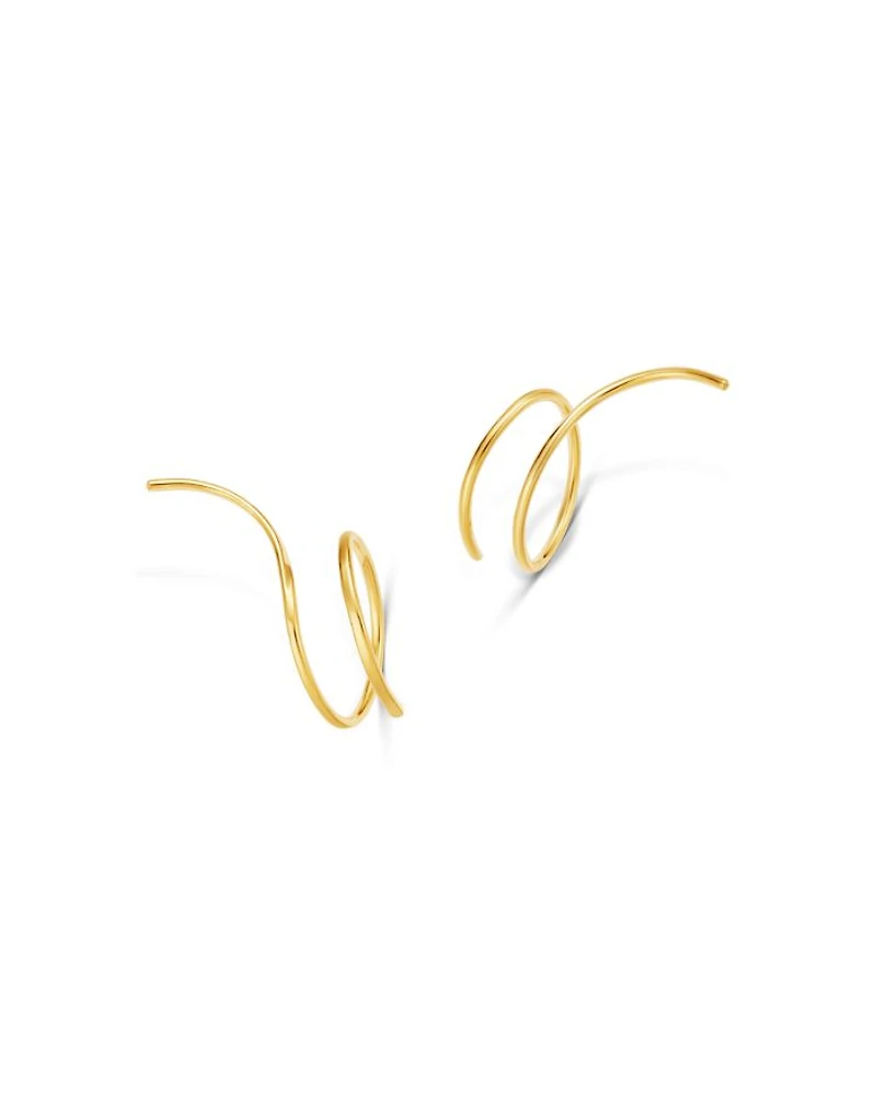 Wire Climber Earrings in 14K Yellow Gold - Exclusive