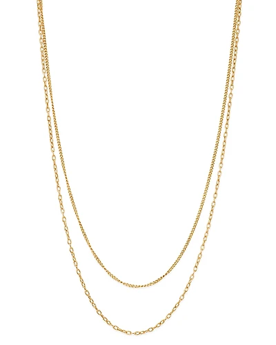 Zoe Chicco 14K Yellow Gold Double Chain Necklace, 20