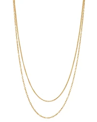 Zoe Chicco 14K Yellow Gold Double Chain Necklace, 20