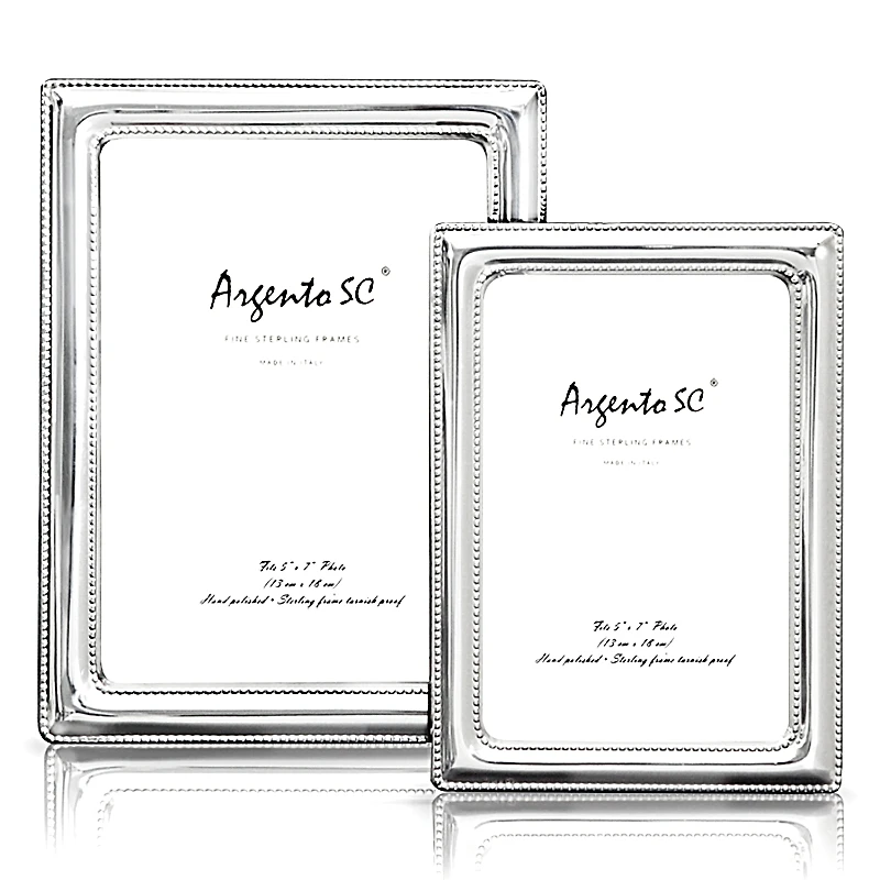 Argento Double Bead Sterling Silver Frame, 4 x 6