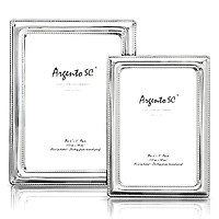 Argento Double Bead Sterling Silver Frame, 4 x 6