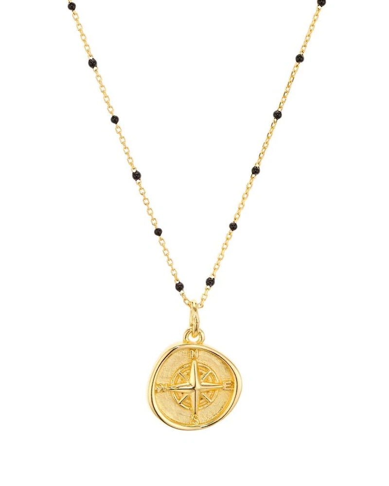 North Star Pendant Necklace in 18K Gold-Plated Sterling Silver, 16"-18"