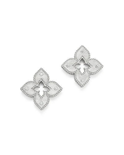 Roberto Coin 18K Gold Venetian Princess Diamond Stud Earrings
