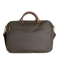 Waxed Cotton & Leather Briefcase