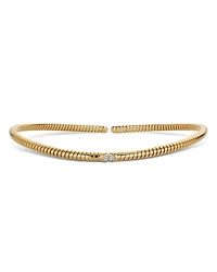 Marina B 18K Yellow Gold Trisolina Pave Diamond Collar Necklace