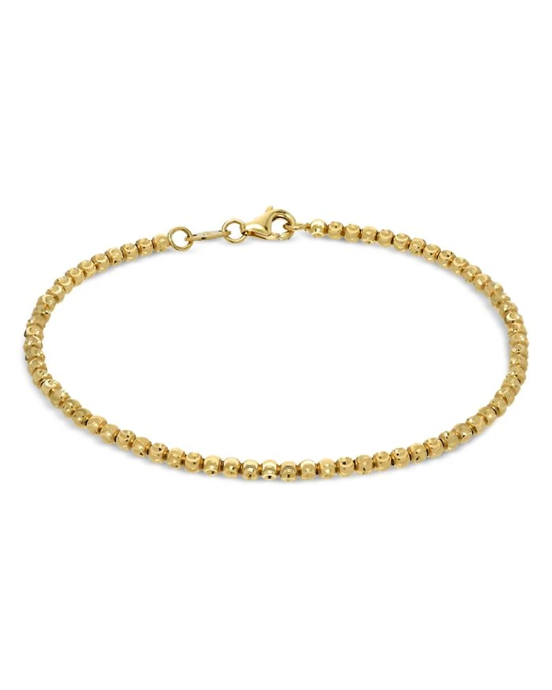 14K Yellow Gold Beaded Bracelet