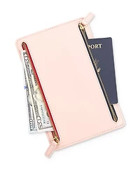 Leather RFID-Blocking Four Zip Organizer Travel Case