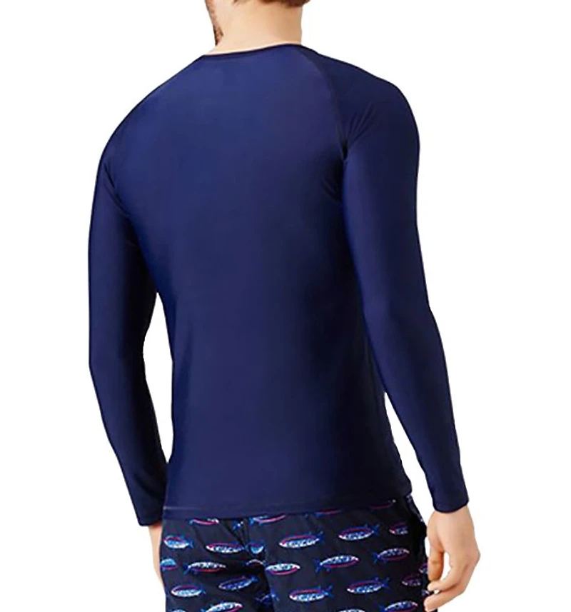 Long-Sleeve Turtle-Accented Rash Guard Tee