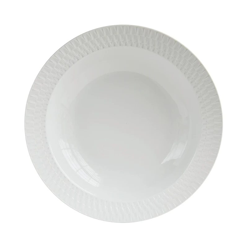 Bernardaud Twist White Collection Deep Round Dish