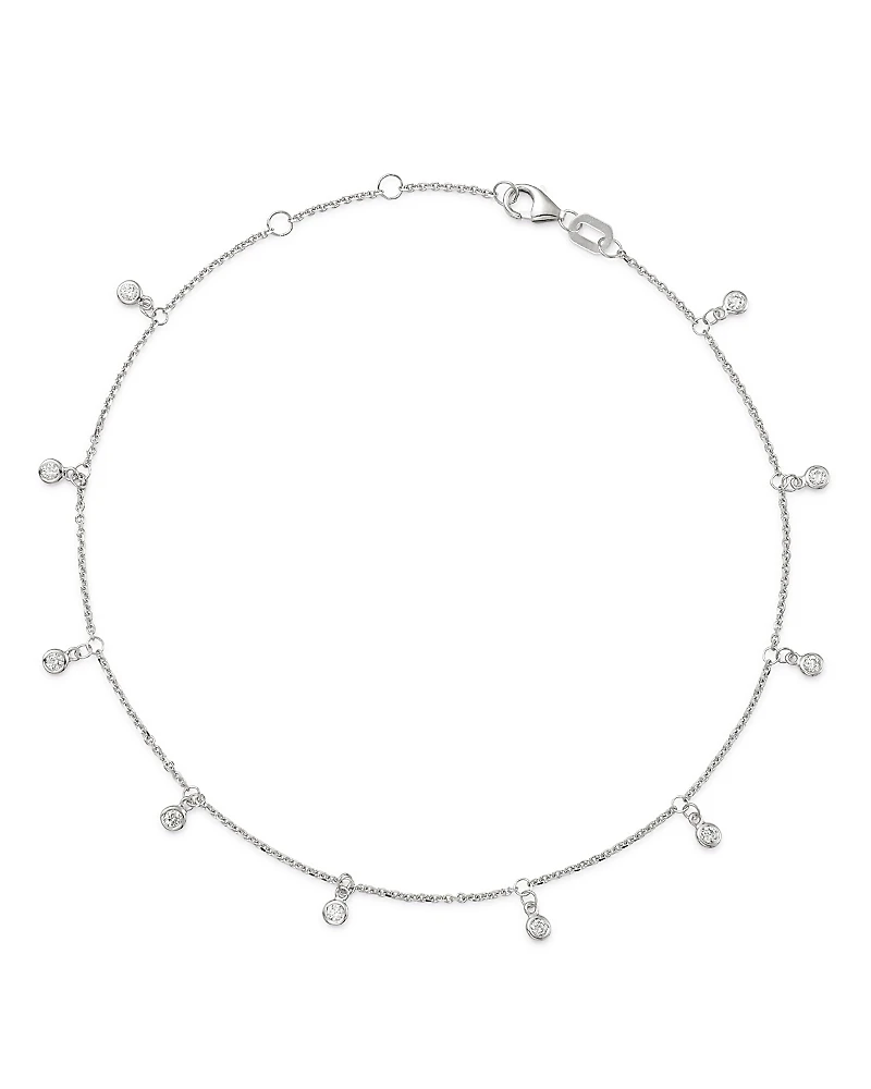 Bloomingdale's Fine Collection Diamond Bezel Droplet Ankle Bracelet