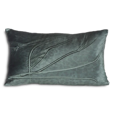 Aviva Stanoff Leapard Paradise Cinder Signature Velvet Collection Pillow, 12 x 20