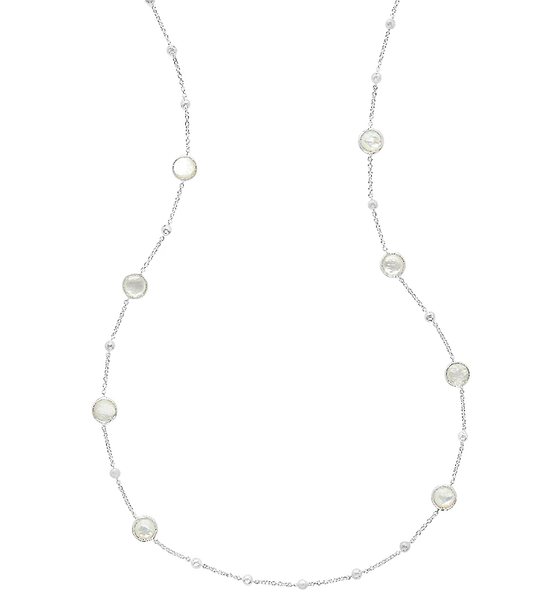 Ippolita Sterling Silver Rock Candy Mother-of-Pearl & Quartz Crystal Statement Necklace, 38