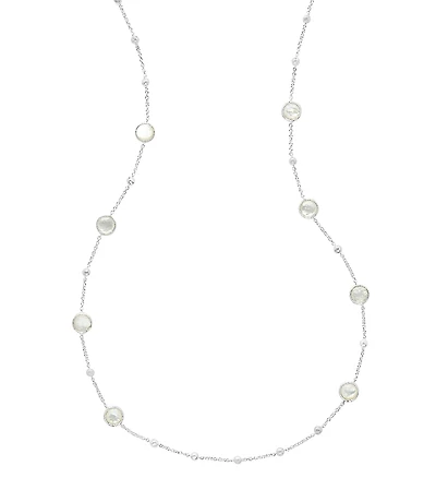 Ippolita Sterling Silver Rock Candy Mother-of-Pearl & Quartz Crystal Statement Necklace, 38