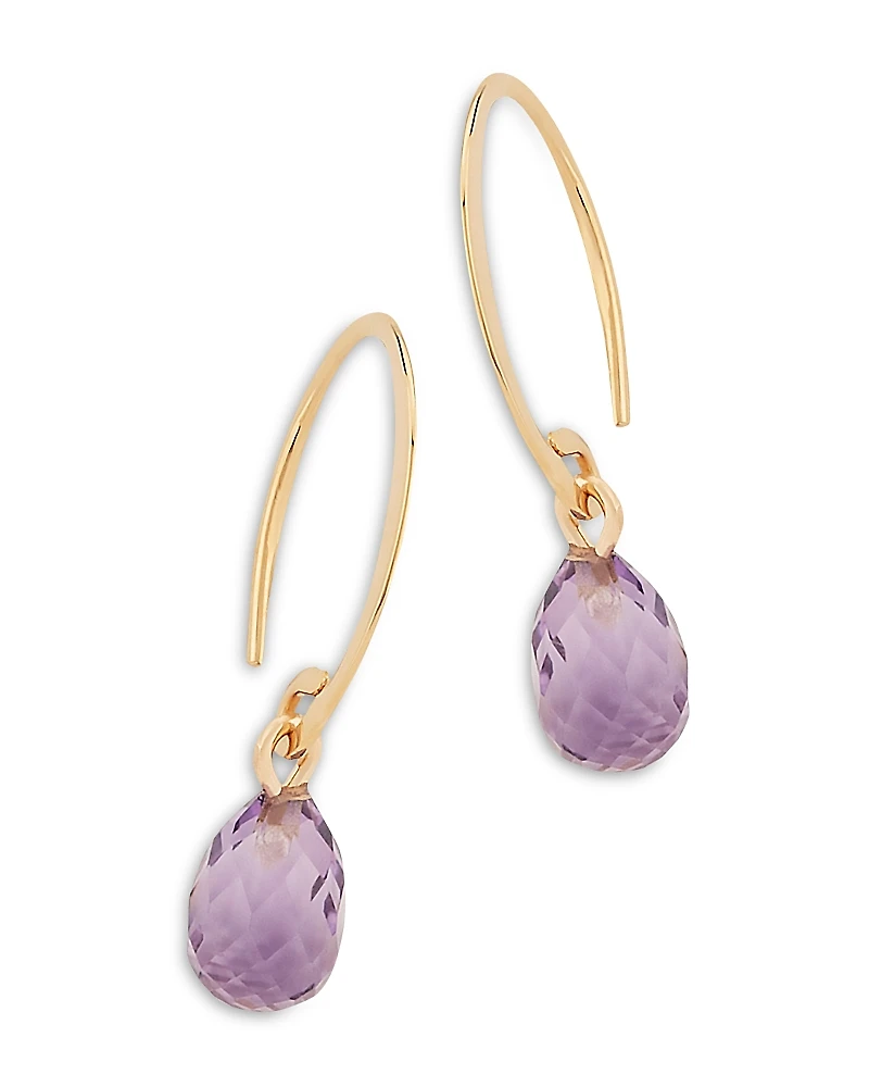 Bloomingdale's Fine Collection Amethyst Briolette Mini Sweep Drop Earrings