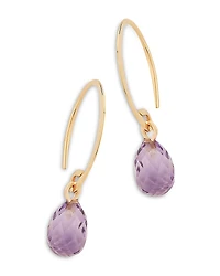 Bloomingdale's Fine Collection Amethyst Briolette Mini Sweep Drop Earrings