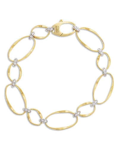 Marco Bicego 18K Yellow Gold Onde Diamond Station Bracelet