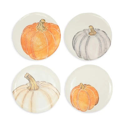 Pumpkins Assorted Salad Plates, Set of 4