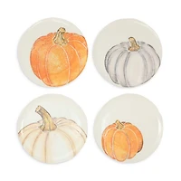 Pumpkins Assorted Salad Plates, Set of 4