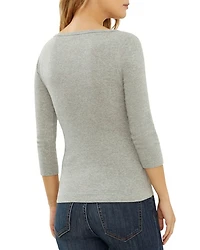 Three-Quarter-Sleeve Cotton Tee