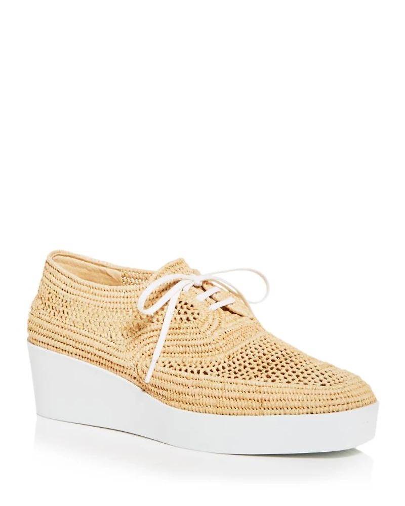 Women's Lisa Woven Wedge Platform Oxfords