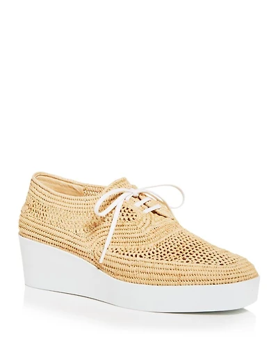 Women's Lisa Woven Wedge Platform Oxfords