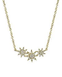 Moon & Meadow Diamond Star Pendant Necklace
