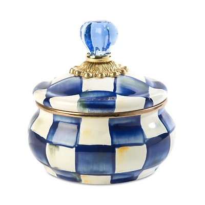 Royal Check Squashed Pot