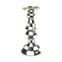 Courtly Check® Enamel Pillar Candlestick, Medium