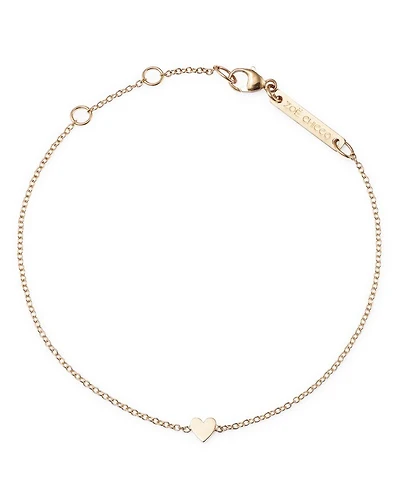 14K Yellow Gold Itty Bitty Heart Bracelet