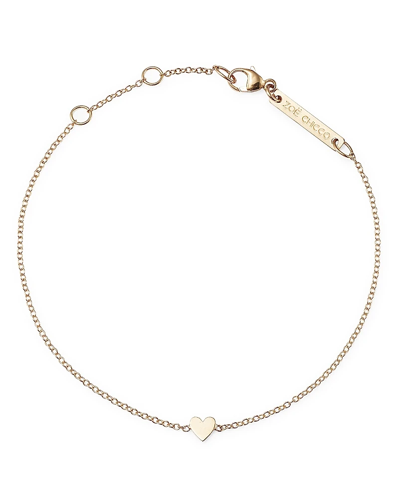Zoe Chicco 14K Yellow Gold Itty Bitty Heart Bracelet
