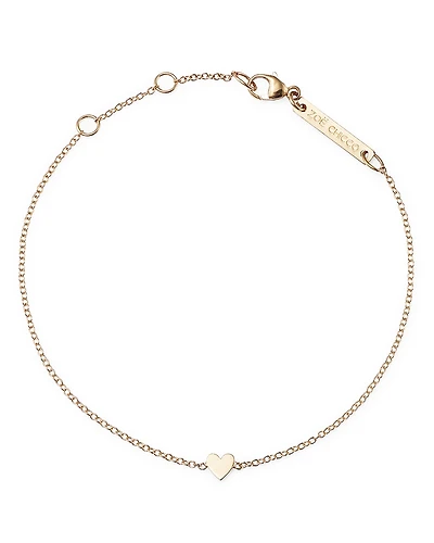 Zoe Chicco 14K Yellow Gold Itty Bitty Heart Bracelet