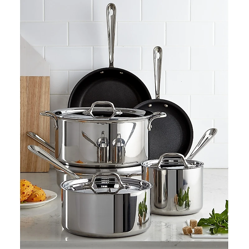D3 Stainless Steel Pro Nonstick 10-Piece Cookware Set
