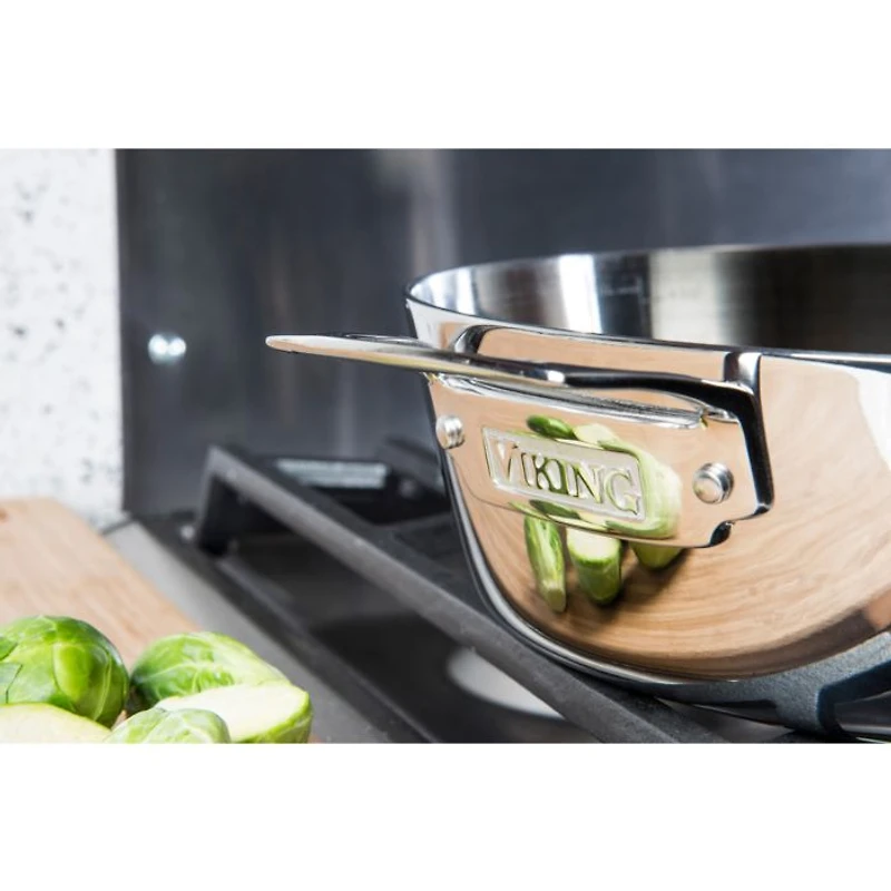 Contemporary 3 Ply  4.8 Quart Saute Pan with Lid