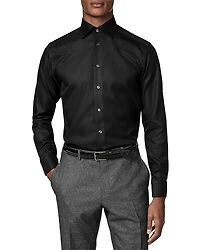 Eton Slim Fit Diagonal Weave Shirt