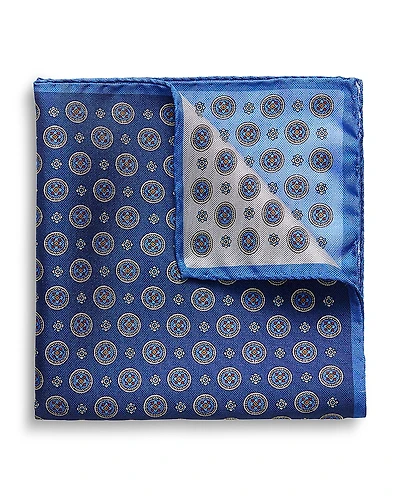 Eton Four Medallion Silk Pocket Square