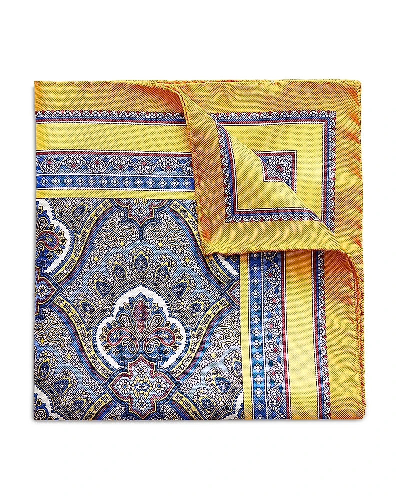 Eton Paisley Silk Pocket Square