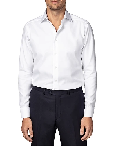 Eton Slim Fit Diagonal Weave Shirt