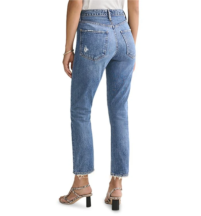 Riley High Rise Cropped Straight Jeans Frequency