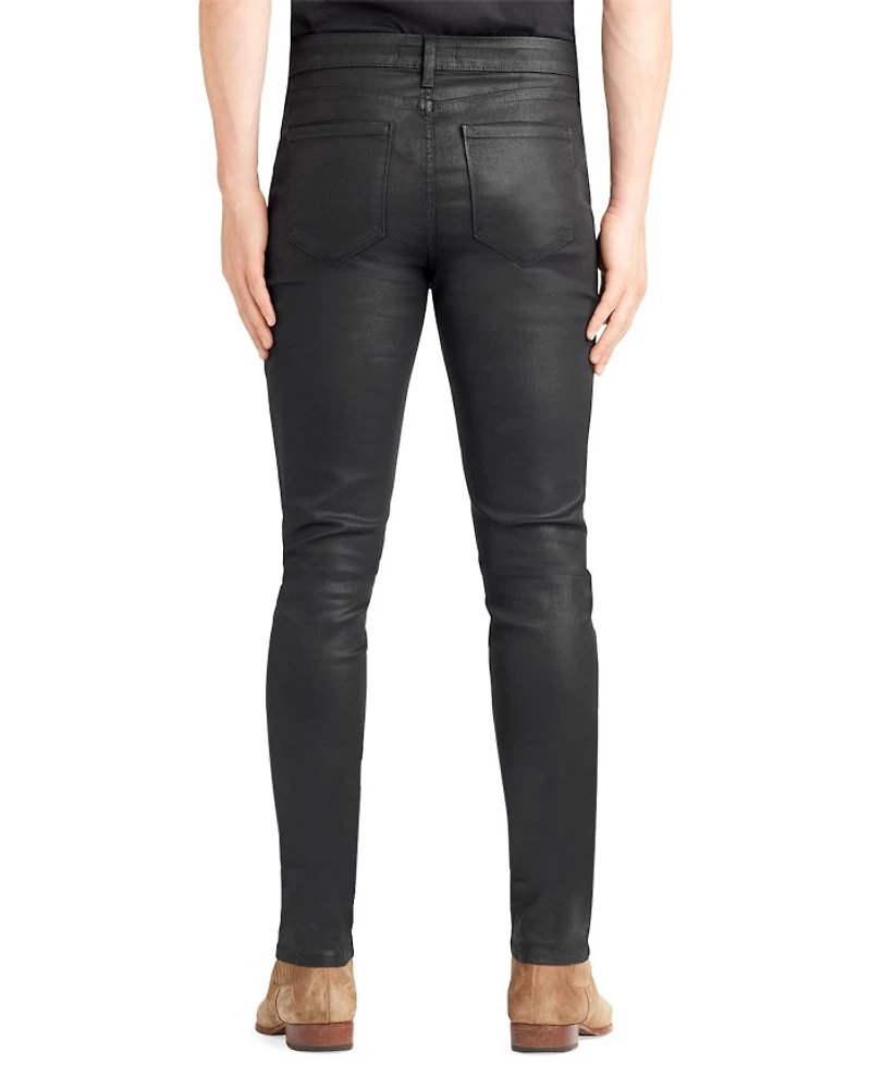 Greyson Coated Skinny Fit Jeans Noir