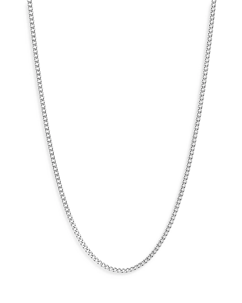 John Hardy Sterling Silver Curb Chain Necklace 2.1mm