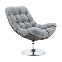 Modway Brighton Wicker Rattan Outdoor Patio Swivel Lounge Chair