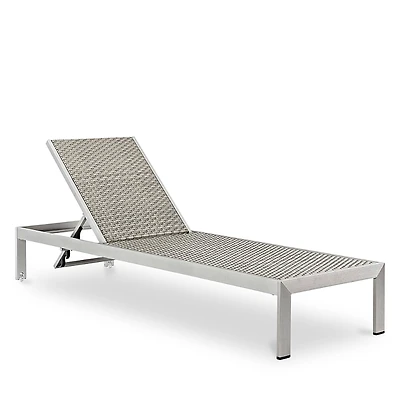 Modway Shore Outdoor Patio Aluminum Rattan Chaise
