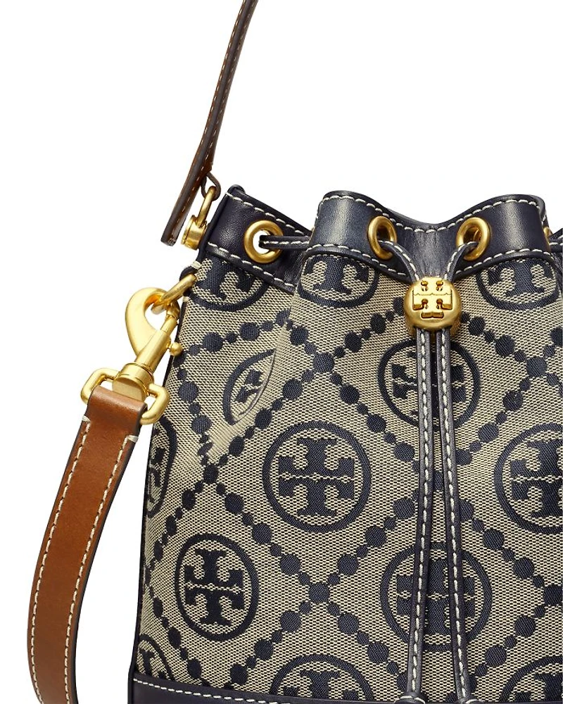 T Monogram Jacquard Bucket Bag