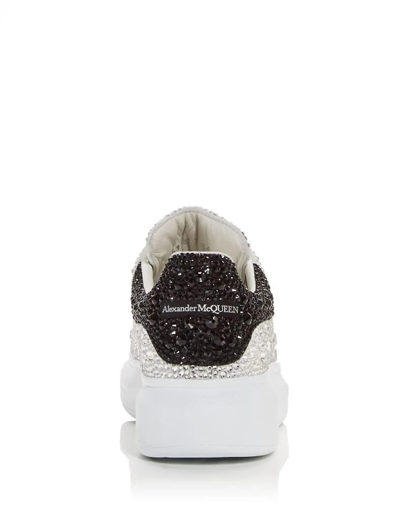 Women's Oversized Crystal Low Top Sneakers