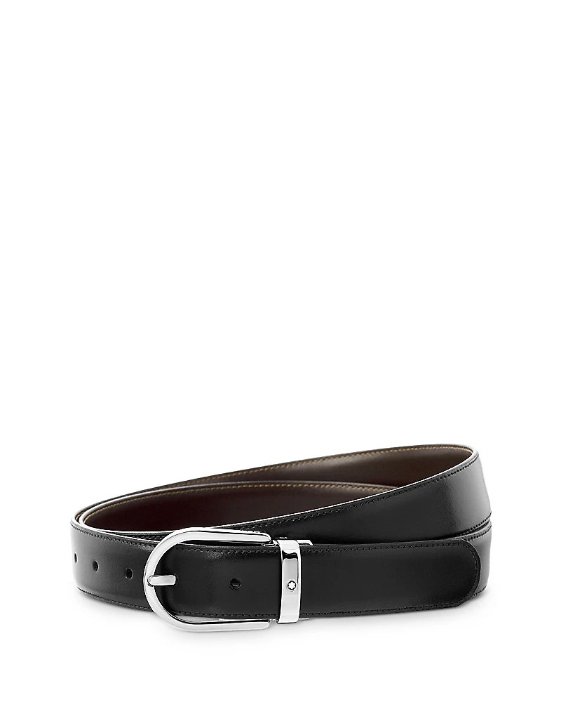 Montblanc Men's Reversible Horseshoe Buckle Belt