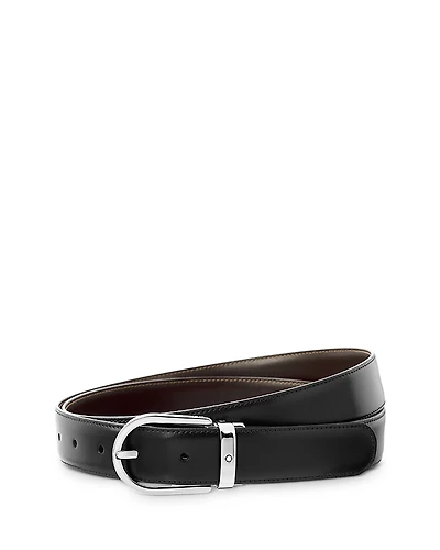 Montblanc Men's Reversible Horseshoe Buckle Belt