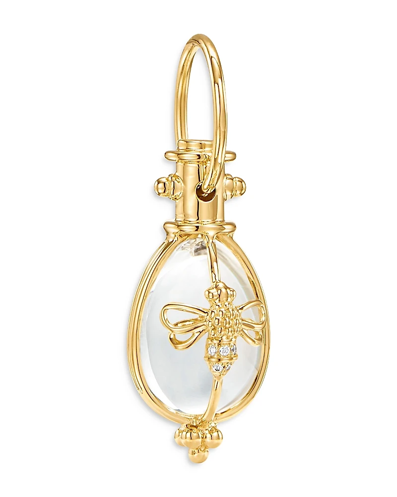 Temple St. Clair 18K Yellow Gold Classic Bee Crystal & Diamond Amulet