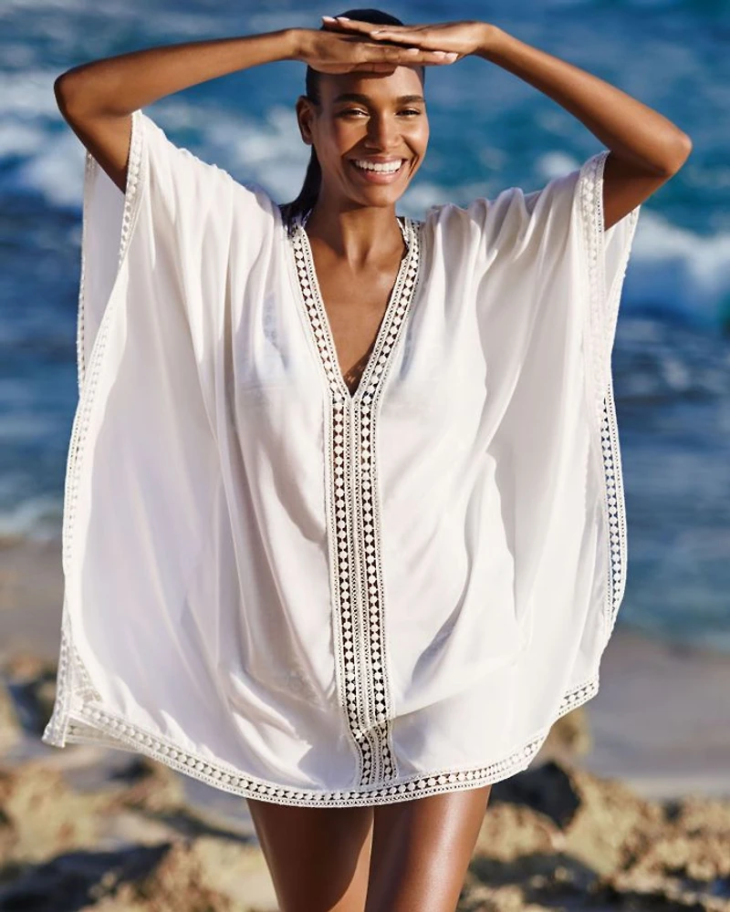 Lace Trim Tunic Swim Cover-Up - Exclusive