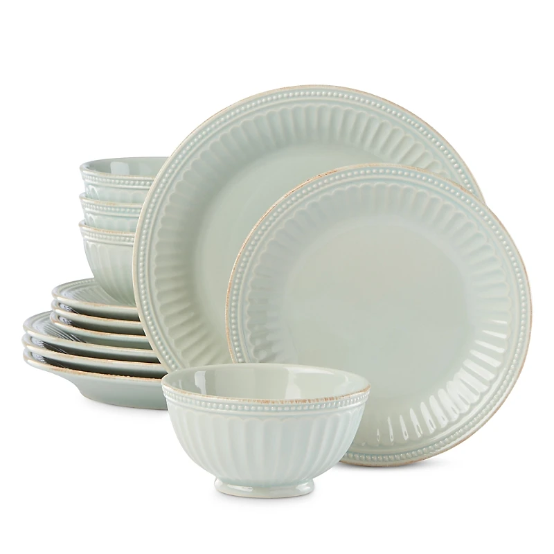 Lenox French Perle Groove 12 Piece Dinnerware Set